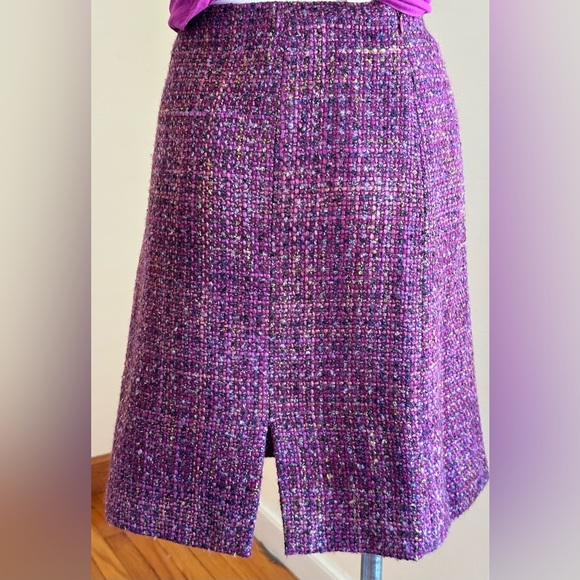 Talbots Midi multi Color knit Pinks & Purples Skirt Wool & Other Fabrics… - Picture 5 of 11